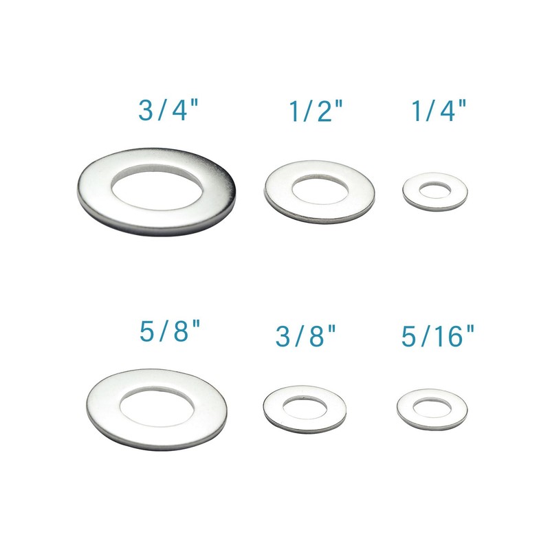 IMScrews 1/4 Inch SAE Flat Washers - Pack of 100