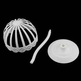 zalati Wig Stand Wig Head 2 Pieces for Baby Hat Display Holder Rack for Home Shop Salon - White Plastic 45 cm / 17.7 Inches