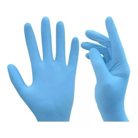 Ambiderm Guantes descartables antideslizantes Ambiderm Soft color azul talle XS de nitrilo x 100 unidades