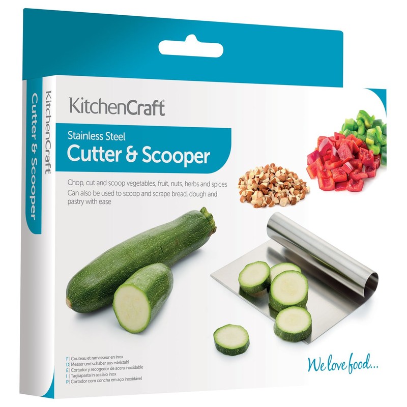 KitchenCraft Vegetable Slicer / Food Scoop, Stainless Steel, 15 x