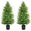 SEVENLOVE 96" Artificial Cedar Topiary Tree One Set, 8FT SEVENLOVE