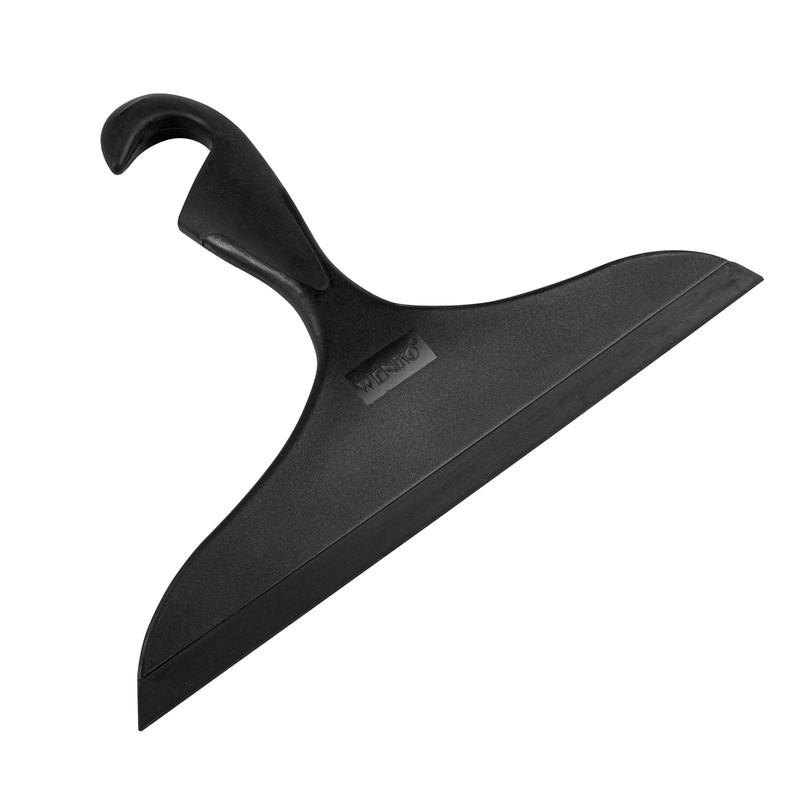 WENKO Loano Bathroom Wiper Black, Practical Shower Squeegee for Streak-Free