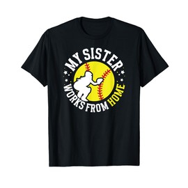 Softball Catcher Sister Funny Softball Catcher Sis T-Shirt