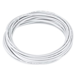 MECCANIXITY 16AWG Stranded PVC Hookup Wire, UL1015 600V 7.5m/25ft Tinned Copper Electrical Wire White 221 F for Internal Connecting