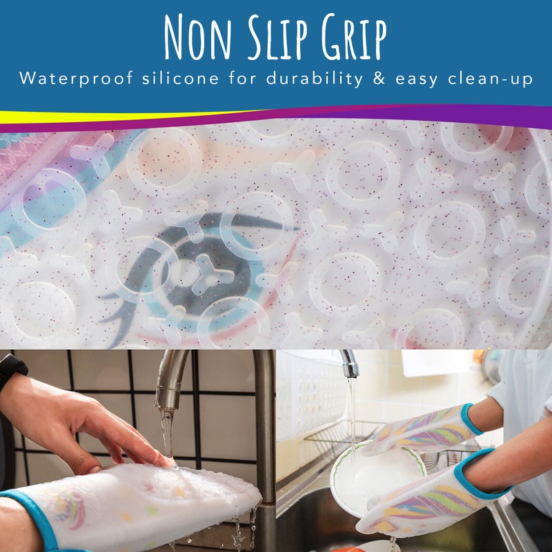 Gears Out Glitter Magic Unicorn Silicone Oven Mitt - Heat