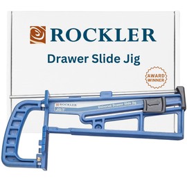 Rockler Universal Drawer Slide Jig - Cabinet Hardware Jig Install Drawer Slides Quickly, Accurately - Hardware Installation w/Locking Wedge to Secure Cabinet Slide - Adjustable Woodworking Tools