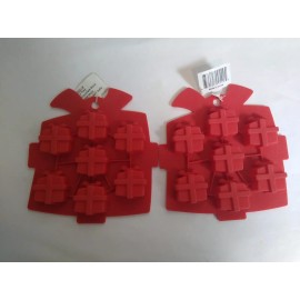 Unbranded Lot 2 SILICONE MOLD  7 Presents Ice Tray-Chocolate Mold