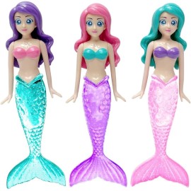 BANZAI 3 Piece Sparkle Mermaid Dive Toys - Glittery Sparkle Tails