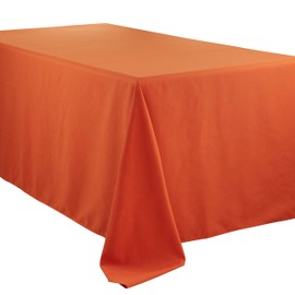 SARO LIFESTYLE Collection Casual Design Everyday Tablecloth, 90" x 156", Pumpkin