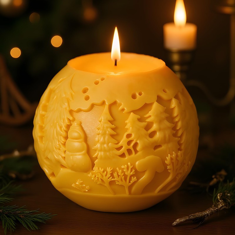 Christmas Ball Candle Molds Christmas Tree Resin Casting Silicone Mold