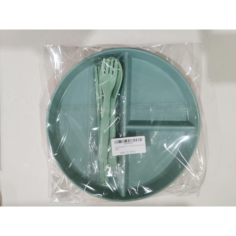 Divided Dinner Plate Sets, 2 Pieces Division Diet Plates with