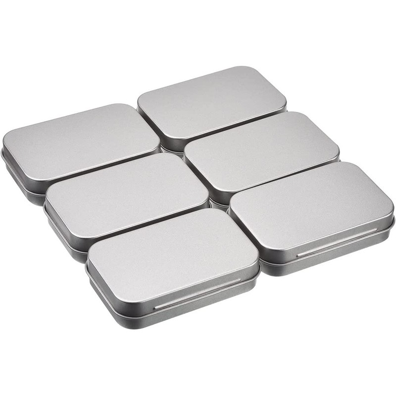 SECALIFE 12 Pack Metal Storage Tin Box with Lid, Rectangular