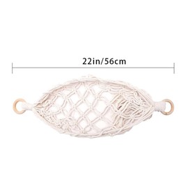 ccHuDE 22 Inches Hanging Fruit Hammock Fruit Vegetable Hanger Basket Fruit Holder Net Banana Storage Hammock with 2 Pcs Screw Hooks for Kitchen Under Cabinet