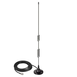 Bingfu Ham Amateur Radio Antenna Magnetic Base BNC Male Compatible with Uniden Bearcat Whistler Mobile Radio Shack Police Scanner