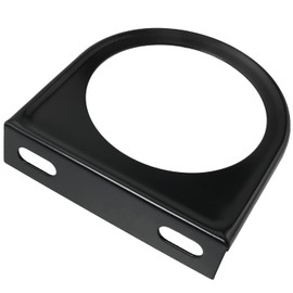 JJHXSM 2Inch Gauge Panel 2Inch/52mm Black Single Gauge Chrome Mounting Panel Single Hole Meter Gauge Pillar Mount Pod Holder for Auto, Truck, Boat and More