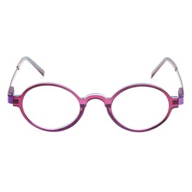 Readers Readers.com Reading Glasses, Metal Round Style for Men and Women - Purple/Blue, +1.25