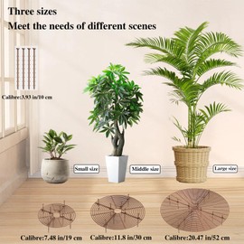 Wumuzai 11.8 Inch Plant Pot Cover from Animals 2 Pack, Cuttable Plant Pot Grid with Stakes, Round Flower Pot Soil Cover Protector, Keep Cats Out of Potted Plants for Indoor Outdoor Protection