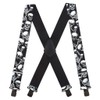 Suspender Store Novelty Skull Design Suspenders - 2-Inch Wide Elastic