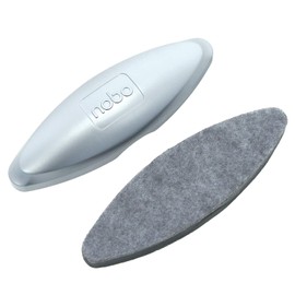 Nobo Glass Whiteboard Eraser, Magnetic, Washable, Dry Wipe Surfaces, Premium Quality, 1904100, Silver