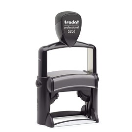 Trodat Professional 5204 Stamp 56 x 26 mm 6 Line Stainless Steel Metal Stamp High Quality Black
