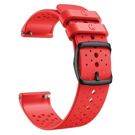 ANKANG 22mm Quick Release Watch Band for Polar Grit X/X2 Pro Strap Replacement for Polar Vantage M2/M Vantage V3 Silicone Wristband for men women Red
