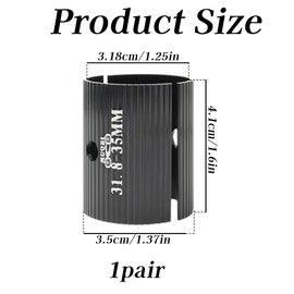 RAMGLYO Bicycle Handlebar Shim Spacer, Bike Stem Shims, Universal Bicycle Handlebar Adapter Washers Aluminum Alloy Handlebar Sleeve, Handlebar Stem Reducer (31.8 to 35mm)