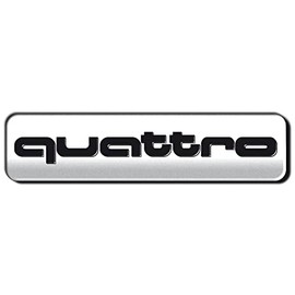 Aluminum Emblem/Logo - QUATTRO - 7x1,7cm