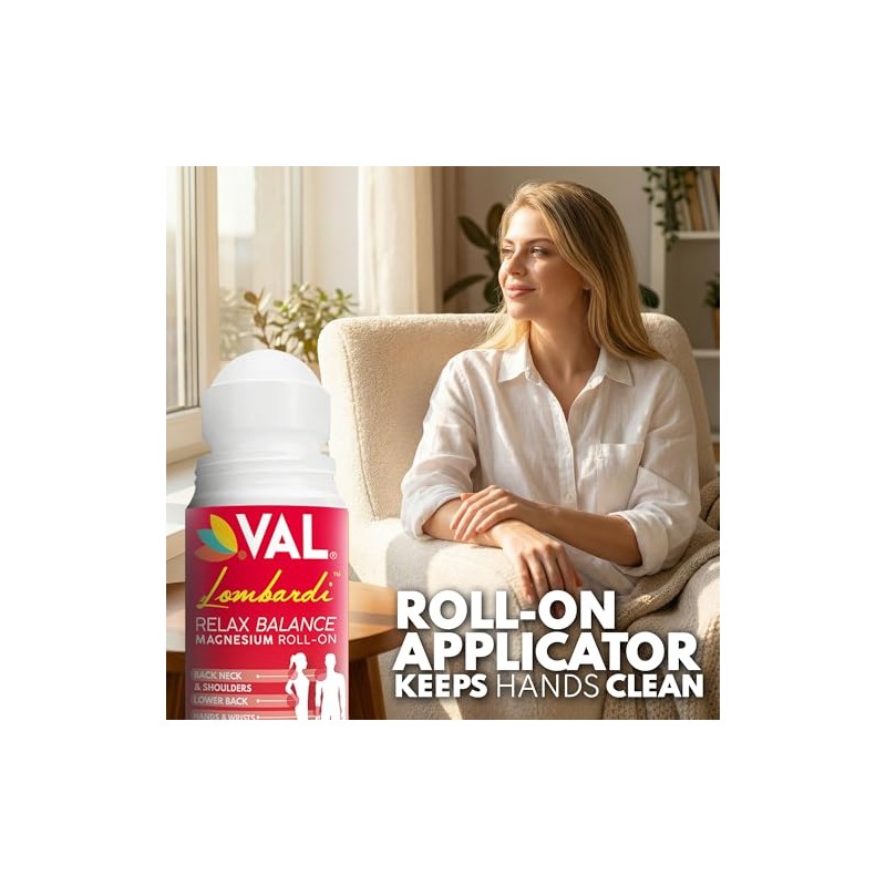 Val Lombardi Magnesio Roll Transdérmico Parabenos 3oz