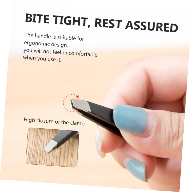 FOMIYES 1set Stainless Steel Eyebrow Tweezers Ergonomic Design for Removal