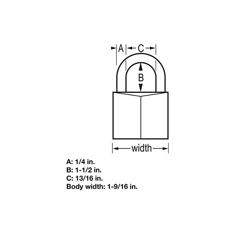Master Lock Padlock, Covered Aluminum Lock, 1-9/16 in. Wide, Black,