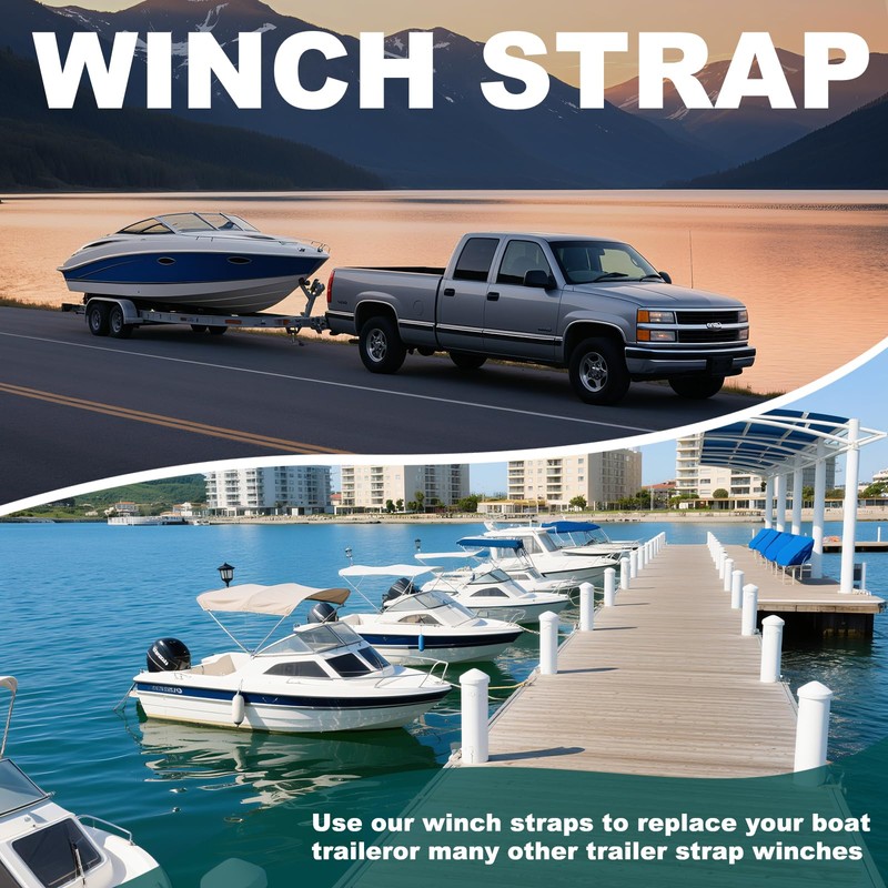 Boat Winch Strap with Hook 2" x 20' – 11,000