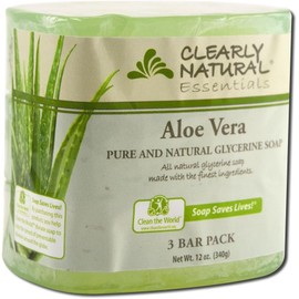 Pack of 1 x Clearly Natural Bar Soap - Aloe Vera - 3 Pack - 4 oz