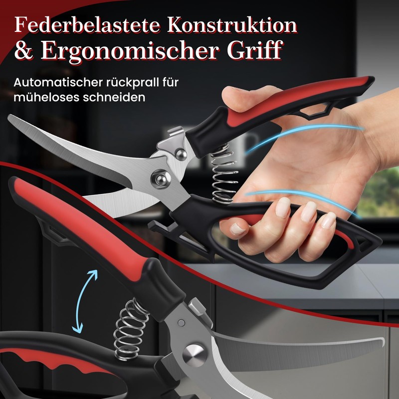 Poultry Scissors, Professional Household Scissors, Kitchen Scissors, Stainless Steel, Heavy