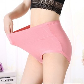 Plus Size High-Waist Modal Maternity Panties with Tummy Control Cotton Panties XL-XXL/Apricot 2ea