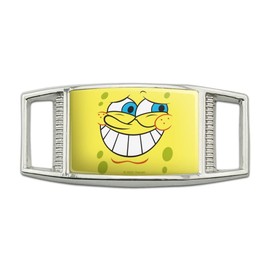 SpongeBob Guilty Face Rectangular Shoe Shoelace Shoe Lace Tag Runner Gym Charm Decoration