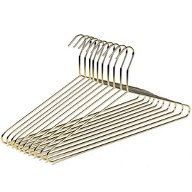 Quality Gold Metal Suit Hangers Extra Heavy Duty Coat Hangers, 100-Pack for Suits, Coats, Pants (Adult Size - 100 Pack)