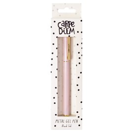 Pukka Pad, Carpe Diem Metal Pens with Gel Ink in Chic Packaging - Perfectly Weighted with Smooth, Precise Black Ink - Removable Cap and Gold Details – Ballerina Pink