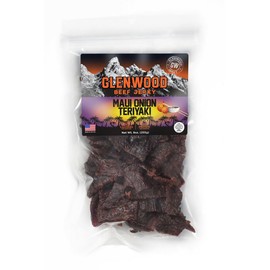 Glenwood Snacks Beef Jerky Maui Onion Teriyaki Jerky 9 Ounce Resealable Bag
