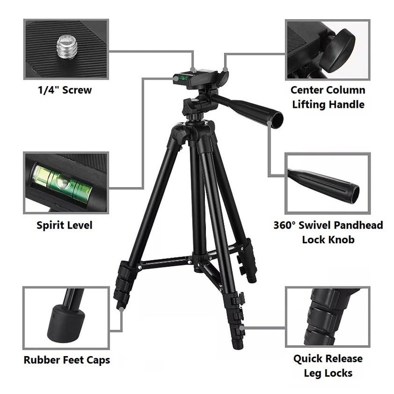 1.02M Lightweight Professional Tripod for GoPro / Insta360 / Osmo
