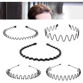 YuanHolumid Black Fashion Metal Wavy Headband Reusable Hair Band Hoop Party Hairpins Headwear Hair Accessories