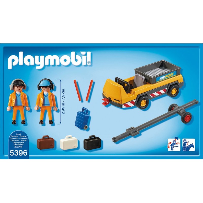 PLAYMOBIL City Action 5396 Flugzeugschlepper mit Fluglotsen, Ab 4 Jahren