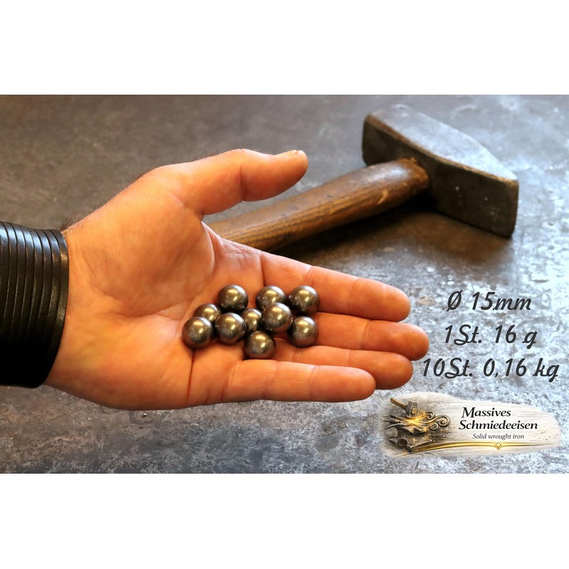 UHRIG 10 x solid iron balls, solid steel balls, each