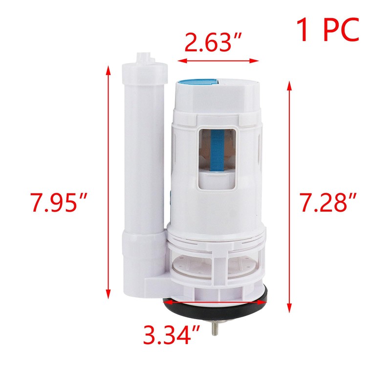 T Tulead Toilet Push Flush Valve Dual 185mm/7.28" Push Button