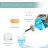 11.8OZ Glass Mouthwash Dispenser for Bathroom, Mouth Wash Container Bottle