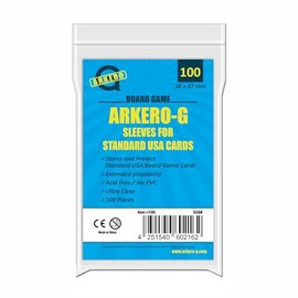 Arkero-G 100 Standard American-Sized Boardgame Sleeves Card Sleeves