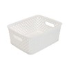 Simplify Small Resin Wicker Tote | Storage Bin | Plastic
