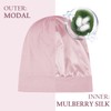 OLESILK Silk Sleep-Cap for Women, Silk-Bonnet Sleeping for Curly Hair,
