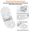 Pack of 4 Hinge, 180 Degree Hinge, Foldable, Zinc Alloy