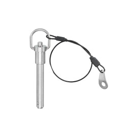 PATIKIL Quick Release Pin 9.5 x 50mm(3/8" x 1.97"), 304 Stainless Steel Ball Lock Safety Locating Pins with Button 25cm Prevents Loss Rope