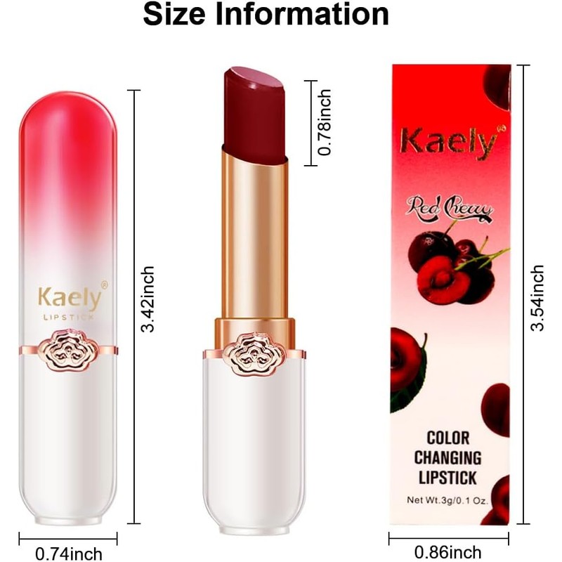 Kaely- 2 piezas de lápiz labial que cambia de color